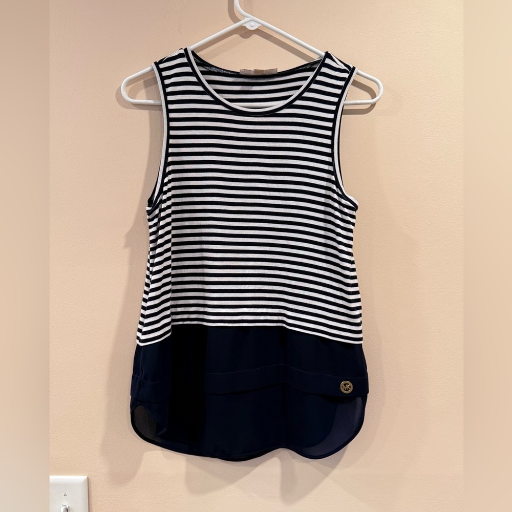 🔥Michael Kors Sleeveless Top - Blue and White🔥